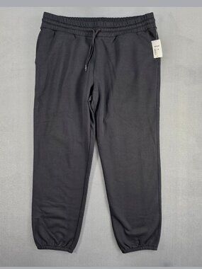Mode of One Men's Fleece Joggers XXL Deep Black Drawstring Sweatpants NWT